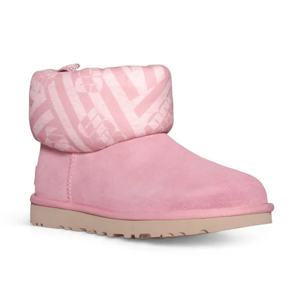 UGG Classic Mini Jersey Stripe Blush Boots - Image 2