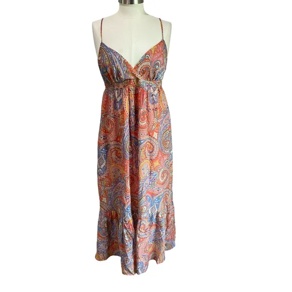 Molly Bracken Printed‎ Long Dress in Pink Isabelle Size XS - Image 4