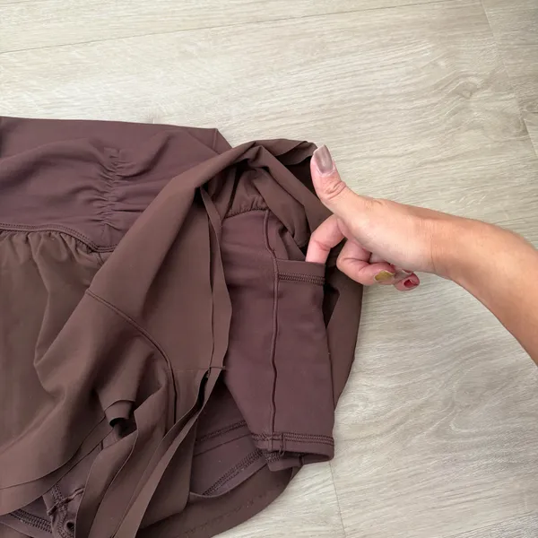 OFFLINE By Aerie Real Me Crossover Flowy Short in rich brown - Image 6