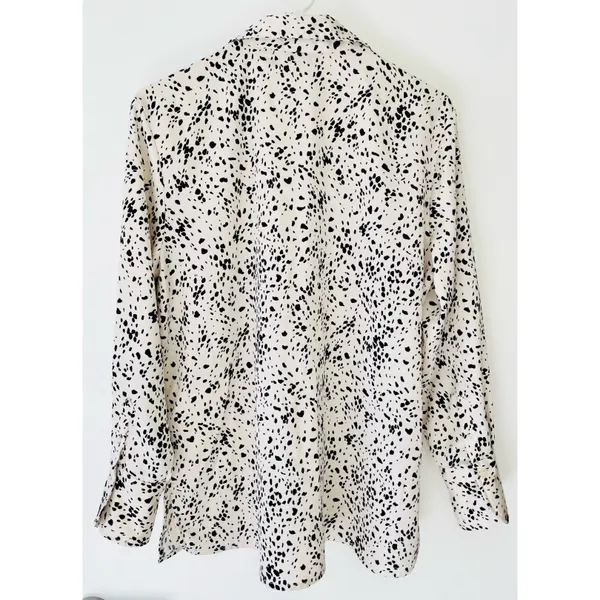 Satin Long Sleeve Button Up Blouse - Image 8