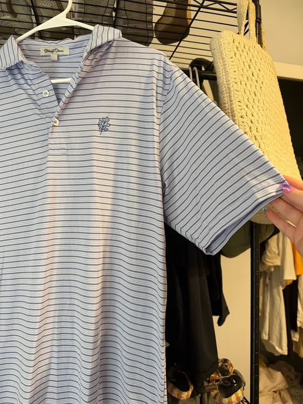 straight down polo Blue Size M - Image 2
