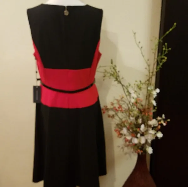 Tommy Hilfiger Red/Black Dress Size 12 - Image 3
