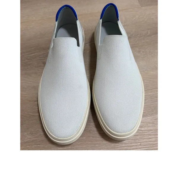 Rothy’s The Original Slip-On Sneaker Bright White Blue Halo W 11.5 M 10 - Image 2