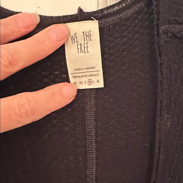 We The Free Black Long‎ Sleeve Thermal Layering Top size M EUC - Image 2