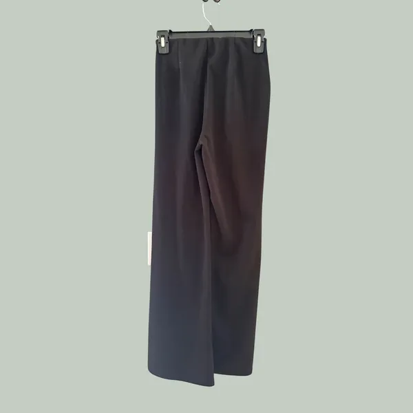 Papaya Womens Black‎ High Waisted Wide Leg Tie Waist Trousers Pants Office Siren - Image 2
