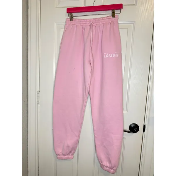 White Fox Baby Pink Volume 3.5 Leisure Sweatpants Sz S - Image 2