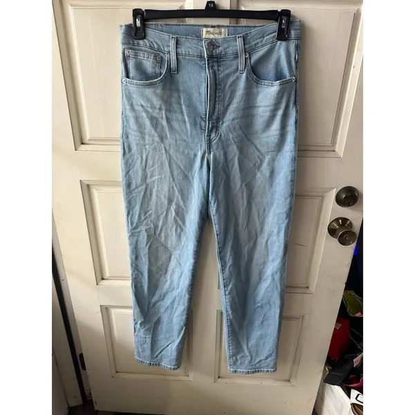 Madewell Light Wash The Perfect Vintage Straight Stretch Denim Jeans 30 - Image 2