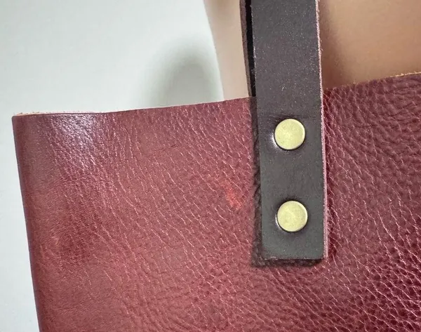 Portland Leather Goods Brown Hand Made Tote Bag Purse - Image 10