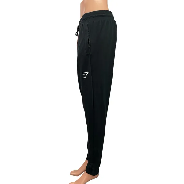 Gymshark Women's Black Elastic High Waist Tapered Trousers Jogger Pants Size M - Image 2