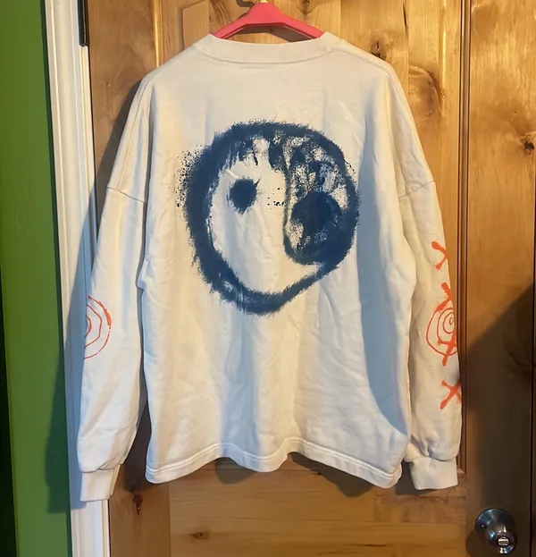 Beige Multi Yin Yang Oversized Sweatshirt 0722/415/710 $69.90 EUC 1X - Image 4