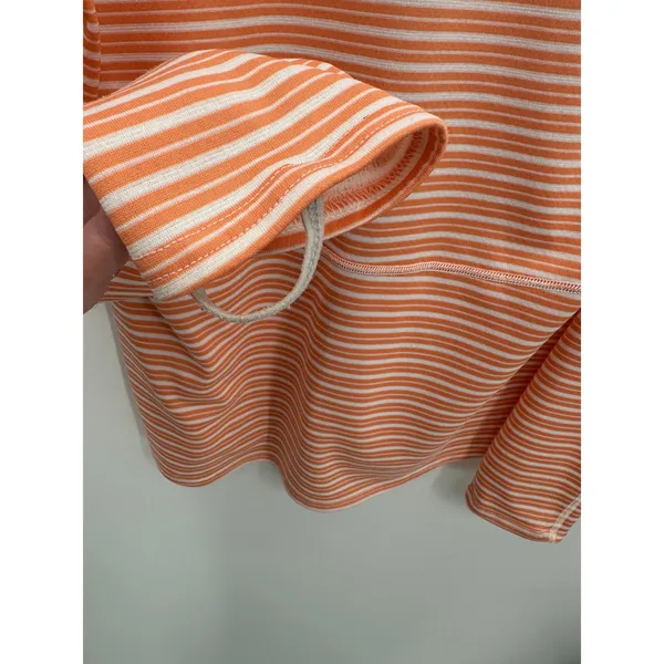Patagonia Women L Capilene 3 Midweight Polartec Quarter Zip Striped Orange Large - Image 7