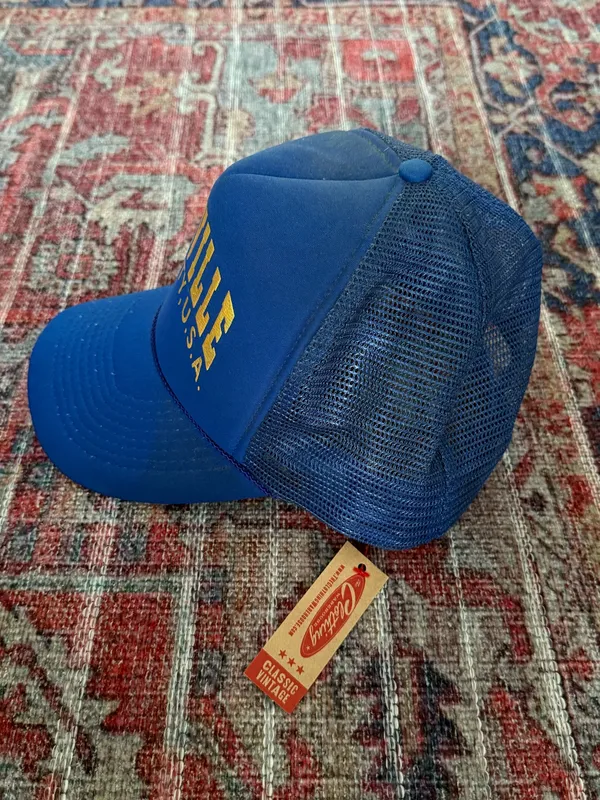 “vintage” nashville trucker hat Blue - Image 3