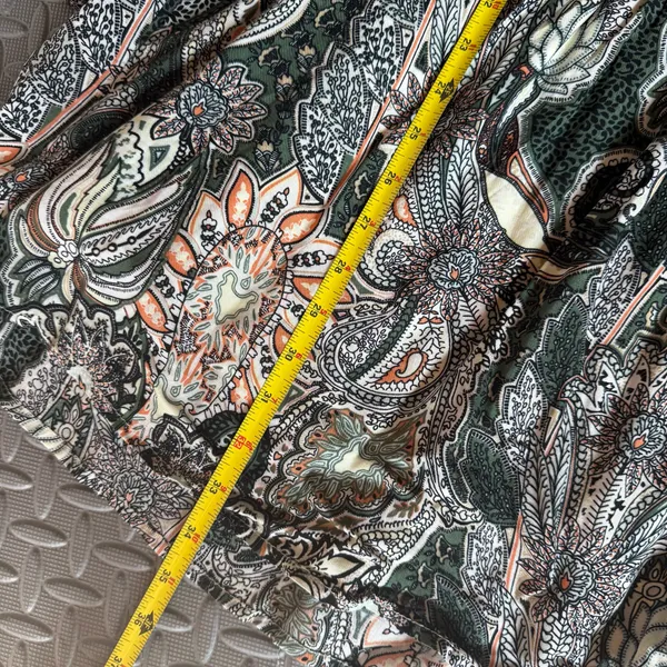 Umgee Green Paisley Floral Drop Waist Dress - Image 11