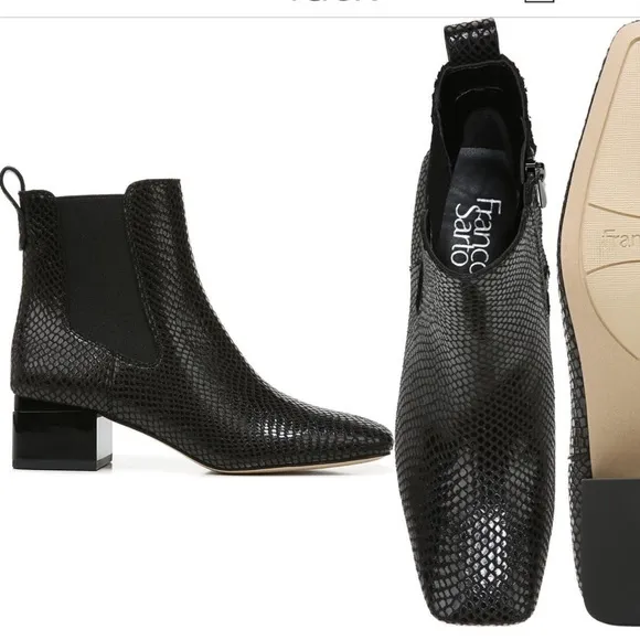 Franco Sarto NIB Wandi Snakeskin Embossed Chelsea Boot NEW Nordstrom Direct $150 - Image 4