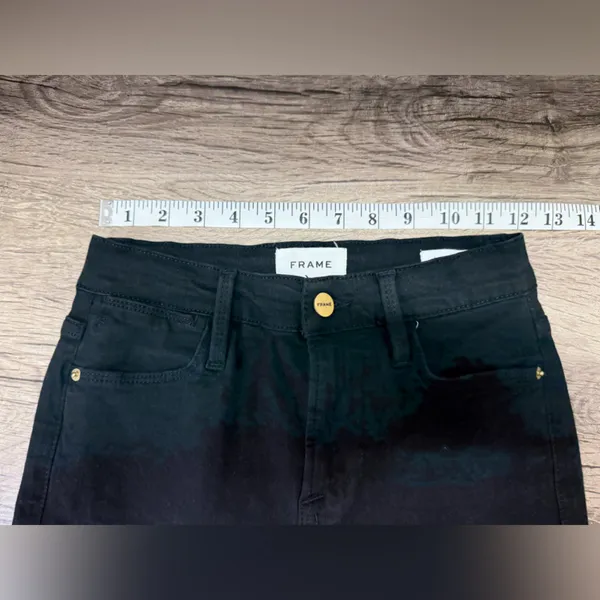 FRAME Le High Straight High Waist Staggered Hem‎ Jeans size 25 - Image 8