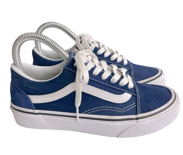 Vans Classic Old Skool Low Top Blueprint Blue Cobalt Suede Lace Tie M 5, W6.5 - Image 3