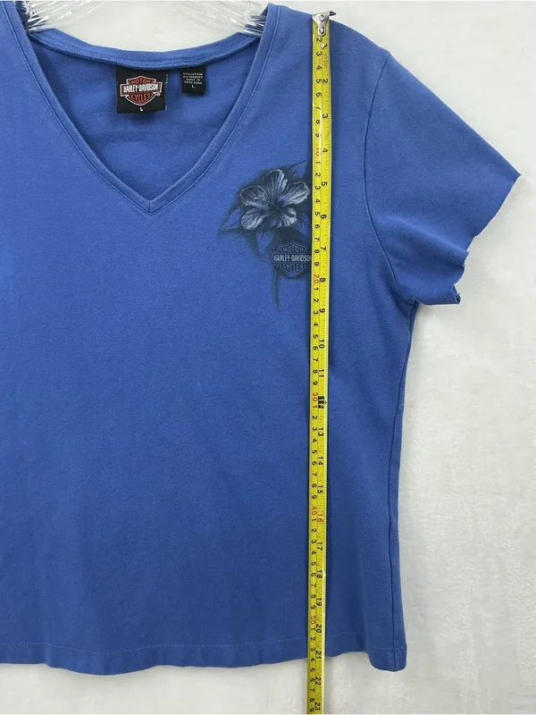Harley‑Davidson Royal Blue Short Sleeve Tee with Winged Logo 1059 - Image 5