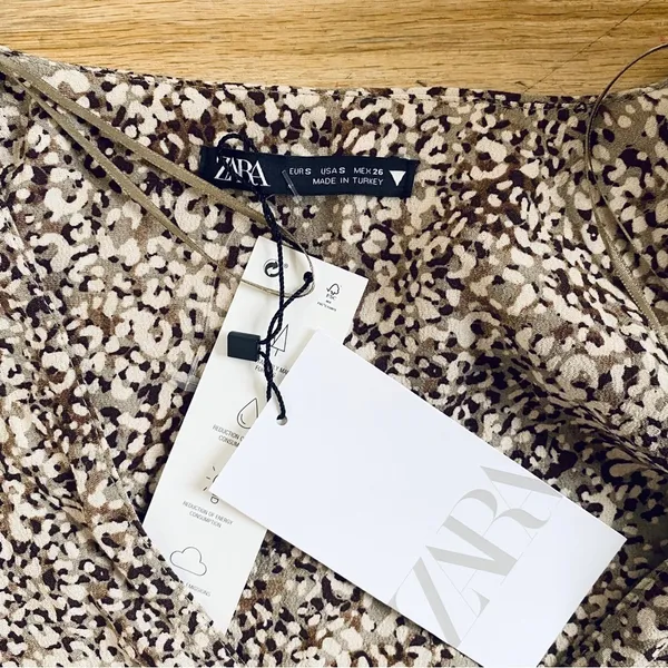 Zara brown printed dress - Image 8