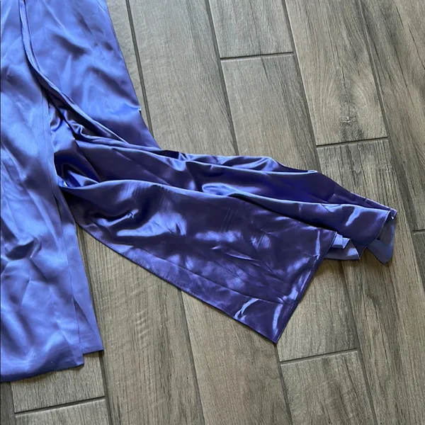 Elegant Purple Strapless Dress - Image 6