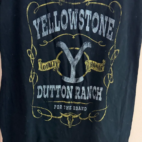 Yellowstone Dutton Ranch Black Short Sleeve Tee - Image 3