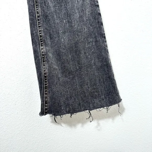 Subdued Size 28 Black Denim Jeans Mineral Wash Flare Raw Hem Casual‎ - Image 2