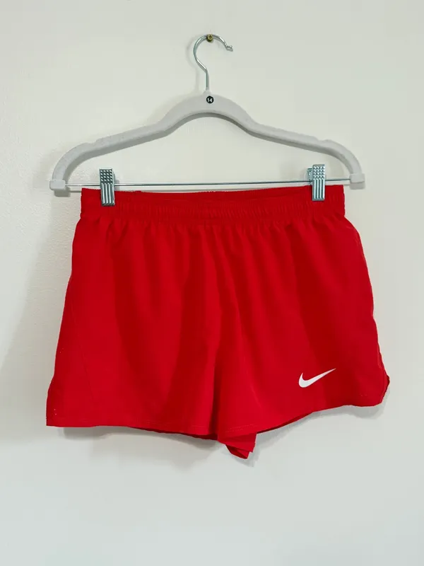 Nike Women’s Dri Fit Athletic Shorts Size Small Red Running - Image 2