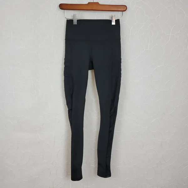 Powerhold by Fabletics Womens Leggings Size XXS Black See Through Mesh‎ Trim - Image 6