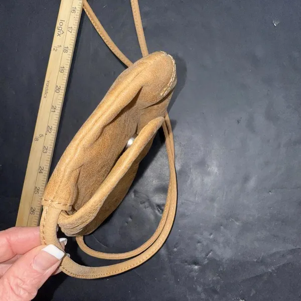 Fossil Boho Brown Leather Crossbody Bag Purse Key‎ Adjustable Vintage Y2K - Image 14