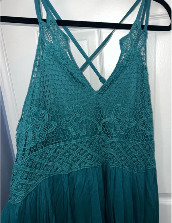Maurice’s Teal Crochet Trim Dress - Image 3