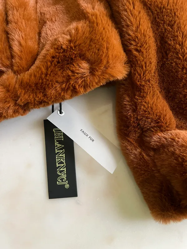 BLANK NYC Faux Fur Brown Teddy Sherpa Coat Jacket - Image 2
