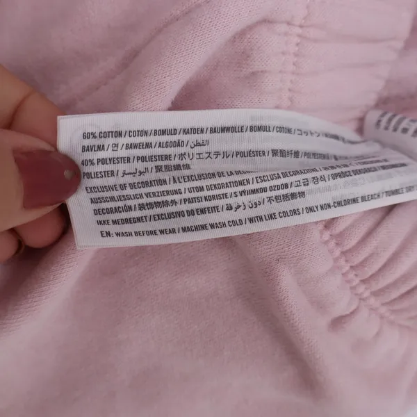 Hollister Sweatpants Womens S Fleece Joggers Light Pink Elastic Waist Excellent - Image 4