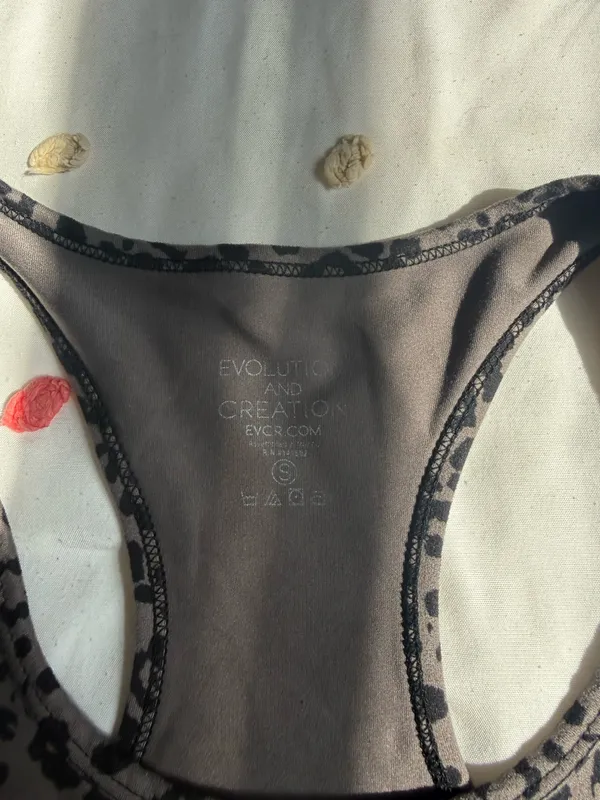 Evolution and creation cheetah print workout top - Image 4