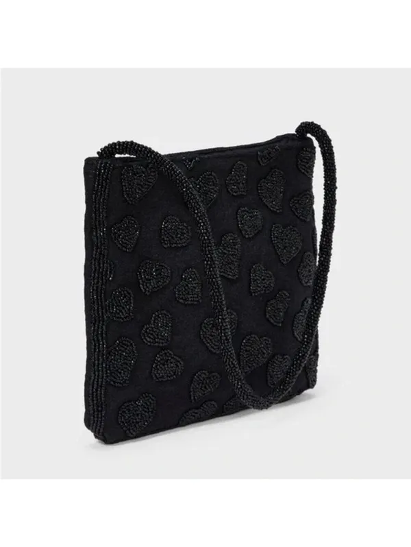 A New Day NWT Beaded Heart Flat Shoulder Bag - Image 4