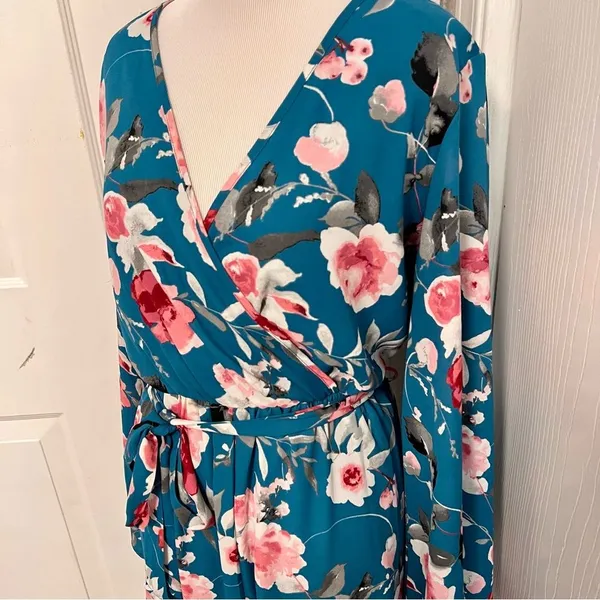 Pink Lily Floral Maxi Dress F1* - Image 2