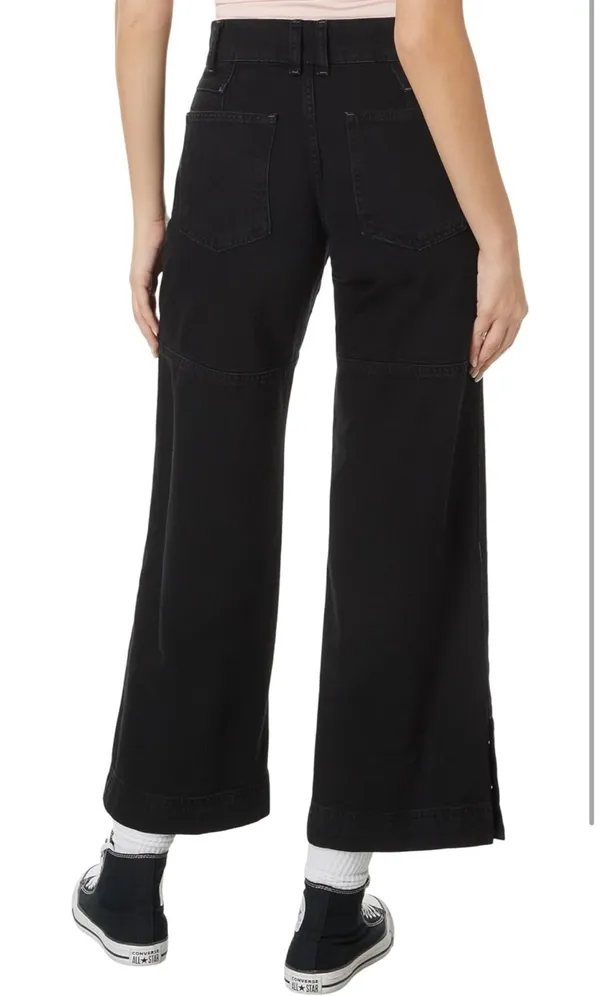 Free People black benji wide leg jeans - Image 3