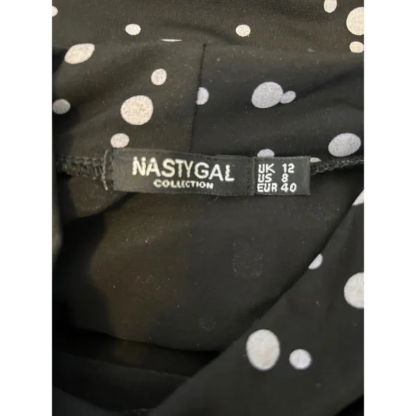 Nasty‎ Gal Polka Dot High Neck tiered Mini Dress Size: 8 - Image 6