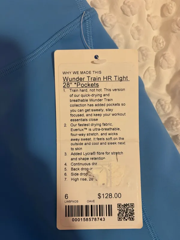 NWT lululemon wunder Train HR tight 28” *Pockets  - Image 2