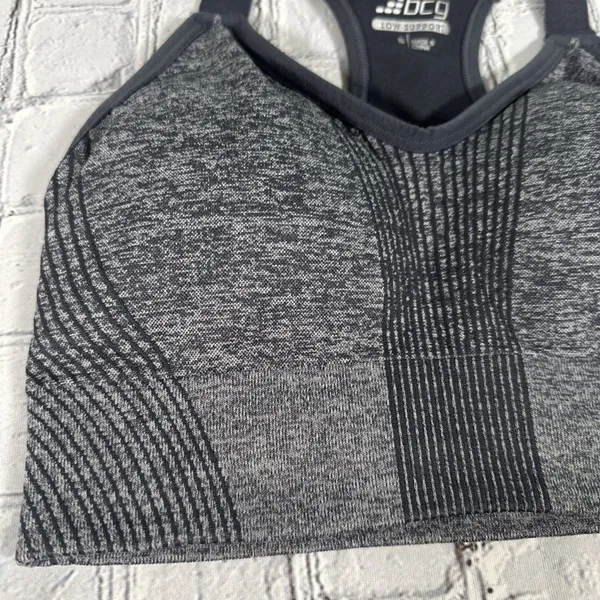 BCG Women’s Low Support Molded Cup Sports Bra size Small Grey Gray Removable Pad - Image 3