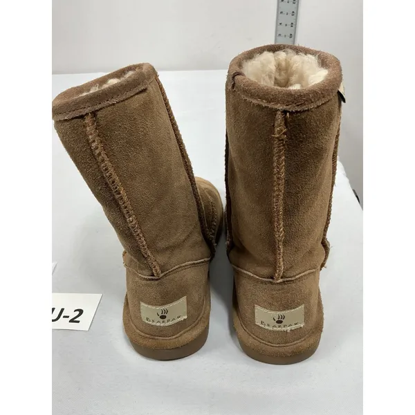 Womans Bearpaws Suede Lined Midcalf Pullon Boots Size 6 Chestnut - Image 5