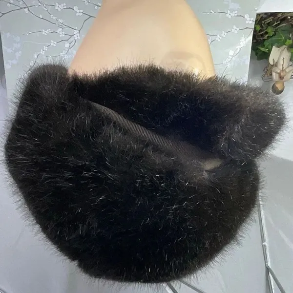 Vintage 1960’s Mod paperboy style faux fur cap. - Image 2