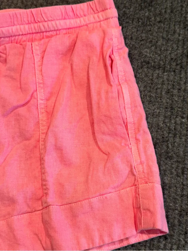 Universal Threads Pink Drawstring Linen-Blend Shorts‎ Womens Small S - Image 4