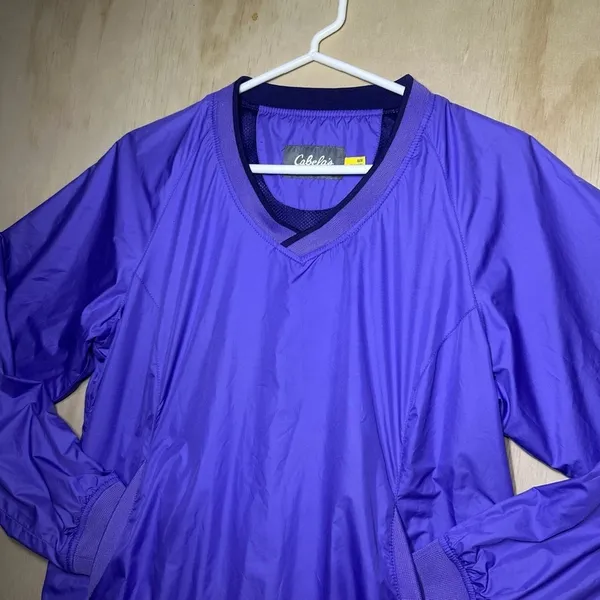 Cabelas Women's Medium‎ Purple Long Sleeve Nylon Windbreaker - Image 2