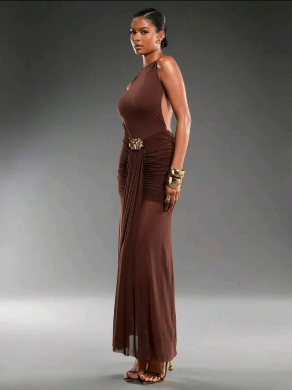 Women’s elegant bodycon maxi dress  - Image 5