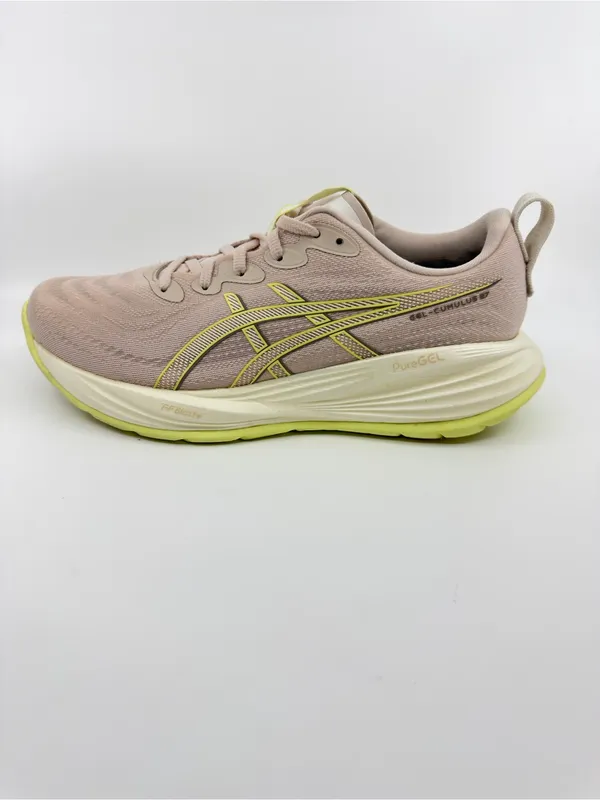 ASICS Women's GEL-Cumulus 27 color Mineral Beige/Huddle Yellow" SZ 10 - Image 4