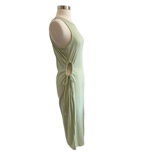 Sleeveless Knit Midi Dress With Cut Out Tie Side By Planet Gold - Image 5