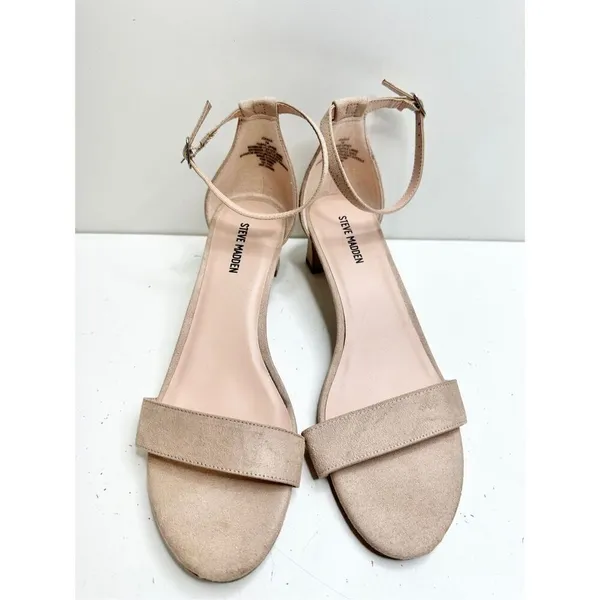 Steve Madden Sandals Womens‎ Size 7 Tan Ankle Strap Block Heel - Image 3