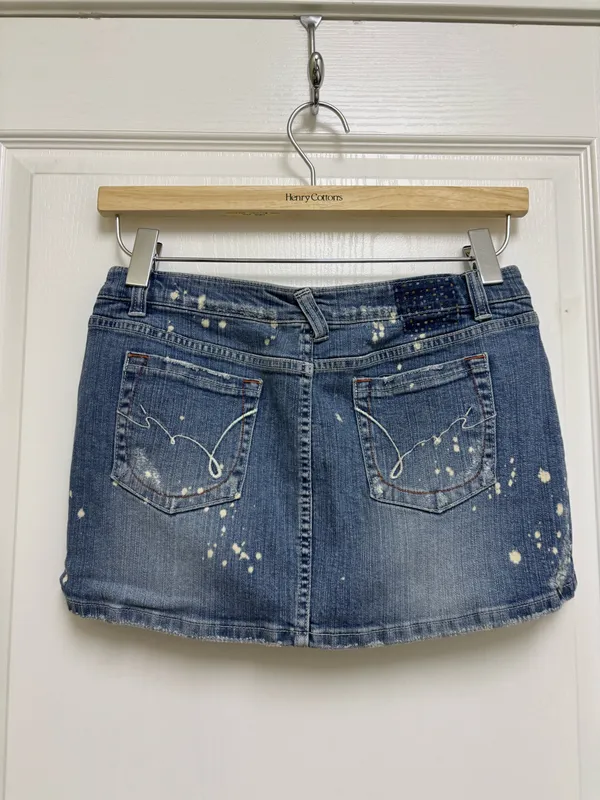 Vintage denim skirt Blue Size L - Image 2