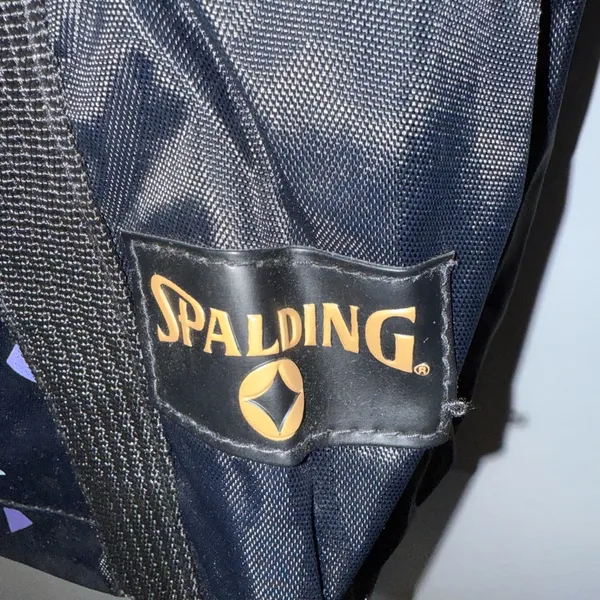 Vintage Spalding Tote Bag Neon Colors‎ Black Retro RARE Gym I - Image 2