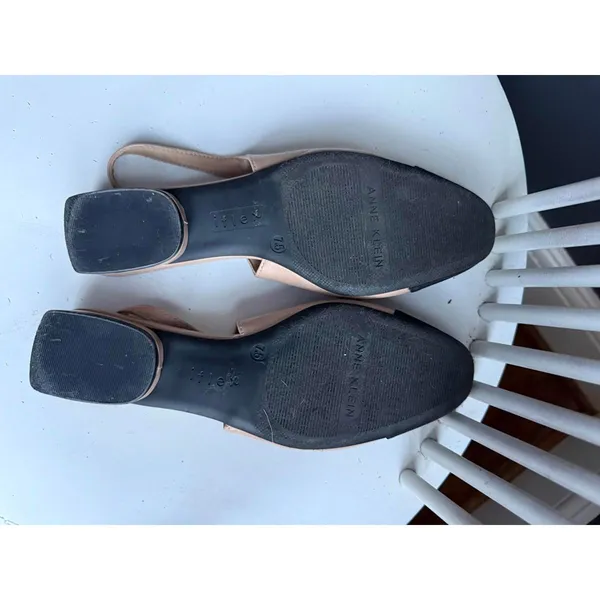 Anne Klein Women's Slingback Beige and Black Cap Toe Flats - Image 5