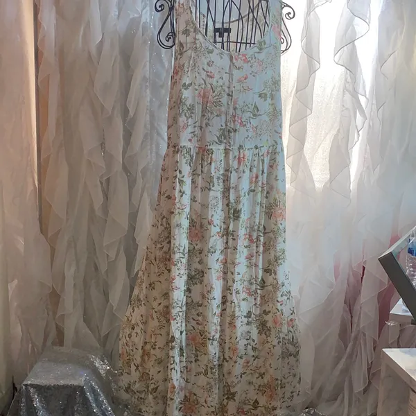 Frye L floral button down pockets Floral Maxi Dress - Image 16